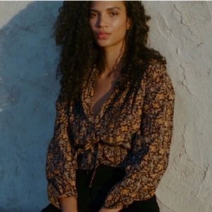 DOEN layne Top in Neutre Jardin